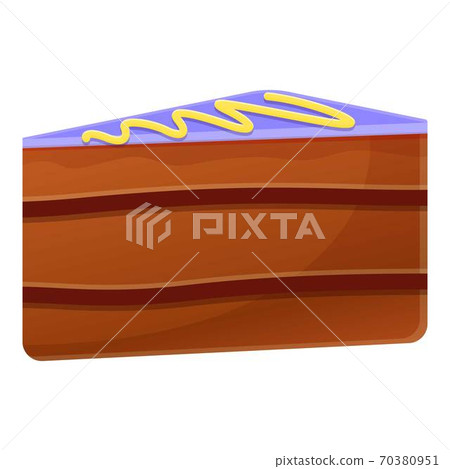 Chocolate cake icon, cartoon style 70380951