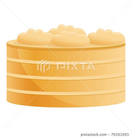 Candy white cream cake icon, cartoon style Candy white cream cake icon, cartoon style 70381093