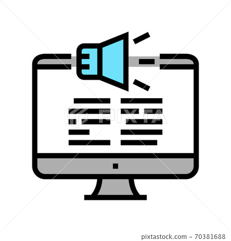 computer audio reading book for blind human color icon vector illustration computer audio reading book for blind human color icon vector illustration 70381688