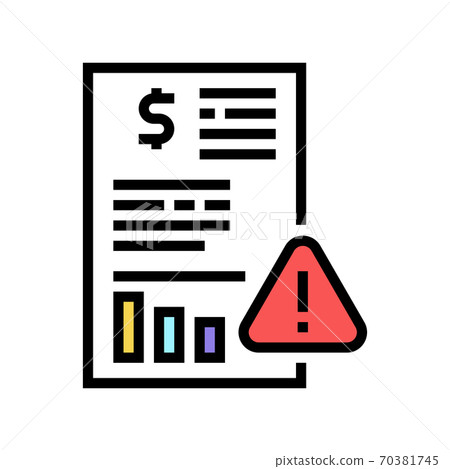 unsuccessful investments agreement color icon vector illustration unsuccessful investments agreement color icon vector illustration 70381745