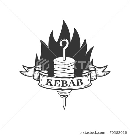 Kebab. Design element for logo, label, emblem, sign. Kebab. Design element for logo, label, emblem, sign. 70382016