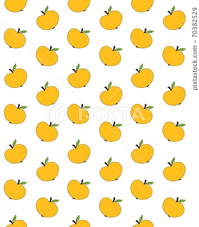 Vector seamless pattern of yellow apple 70382529