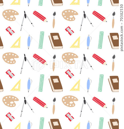 Vector seamless pattern of school chancellery Vector seamless pattern of school chancellery 70382530