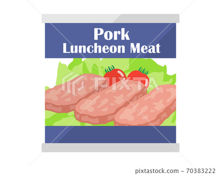Illustration of canned luncheon meat 70383222