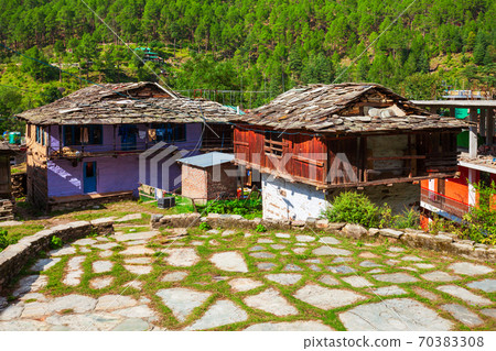 Local houses in Kasol village, India Local houses in Kasol village, India 70383308