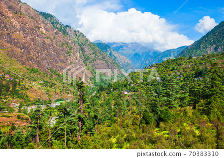 Himalaya mountains landscape, Parvati valley Himalaya mountains landscape, Parvati valley 70383310
