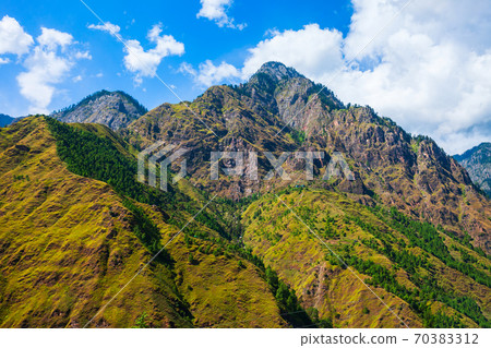 Himalaya mountains landscape, Parvati valley Himalaya mountains landscape, Parvati valley 70383312