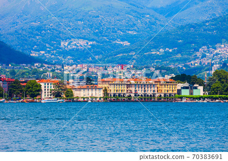 Lugano lake and city, Switzerland Lugano lake and city, Switzerland 70383691