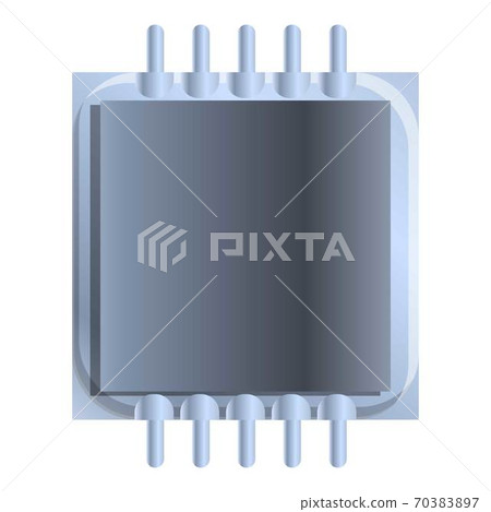 Processor capacitor icon, cartoon style Processor capacitor icon, cartoon style 70383897