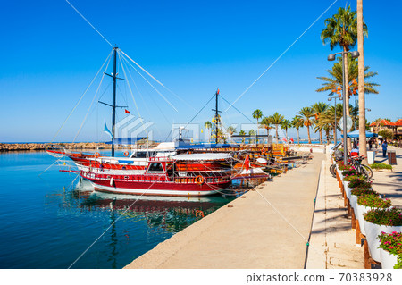 Boats at Side pier in Turkey 70383928