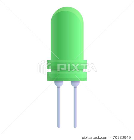 Resistor capacitor icon, cartoon style 70383949