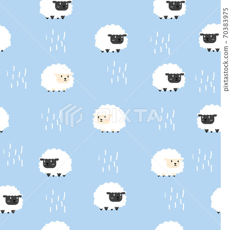 white sheep and black sheep pattern seamless - Stock Illustration ...