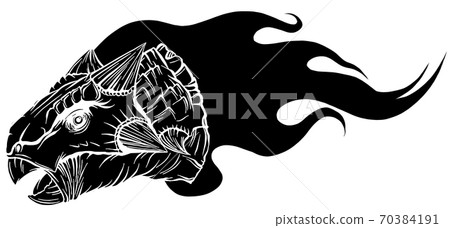 Flaming dinosaurus with flames isolated vector illustration Flaming dinosaurus with flames isolated vector illustration 70384191