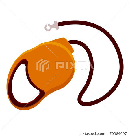 Accessory retractable dog leash icon, cartoon style Accessory retractable dog leash icon, cartoon style 70384697