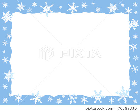 Snow crystal frame - Stock Illustration [70385339] - PIXTA