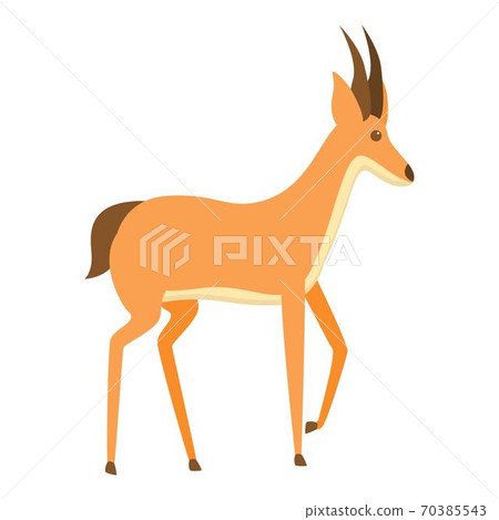 Springbok gazelle icon, cartoon style 70385543