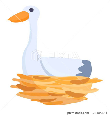Stork icon, cartoon style 70385681