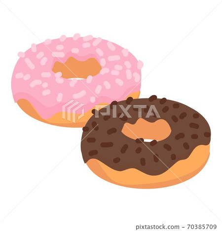Bakery factory sweet donuts icon, isometric style Bakery factory sweet donuts icon, isometric style 70385709