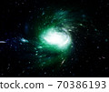 Stars, dust and gas nebula in a far galaxy 70386193