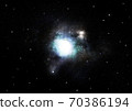 Stars, dust and gas nebula in a far galaxy 70386194