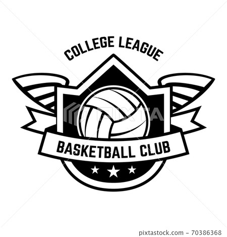 Emblem template with volleyball ball isolated... - Stock Illustration  [70386368] - PIXTA