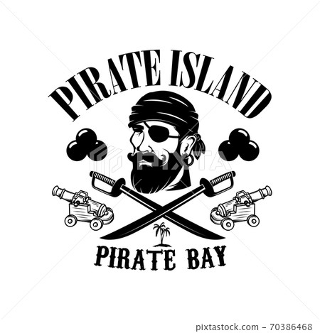 Vectors Illustration of pirates basketball team design with pirate