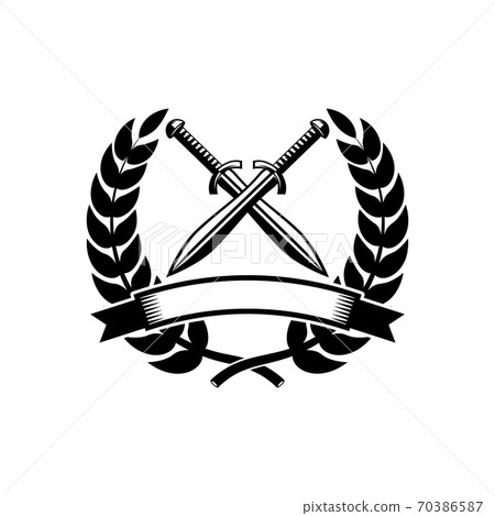 Crossed Swords And Banner Stock Illustrations, Cliparts and Royalty Free Crossed  Swords And Banner Vectors