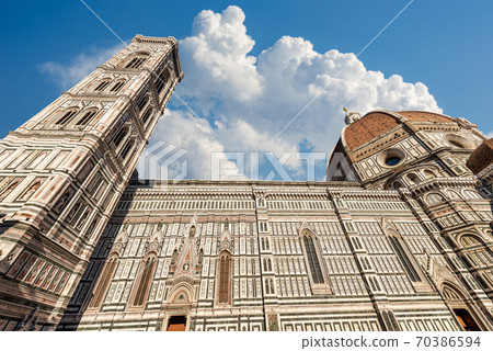 Florence Cathedral and Giotto Bell Tower - Santa Maria del Fiore Italy Florence Cathedral and Giotto Bell Tower - Santa Maria del Fiore Italy 70386594
