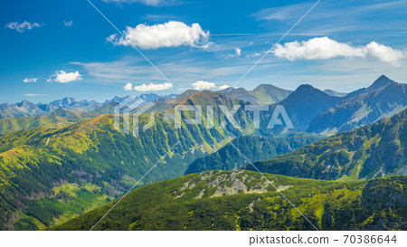 Mountain landscape in Rohace area of the Tatra National Park, Sl Mountain landscape in Rohace area of the Tatra National Park, Sl 70386644