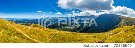 Panoramic view of mountain landscape in Rohace area of the Tatra Panoramic view of mountain landscape in Rohace area of the Tatra 70386646