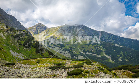 Mountain landscape in Rohace area of the Tatra National Park, Sl Mountain landscape in Rohace area of the Tatra National Park, Sl 70386707