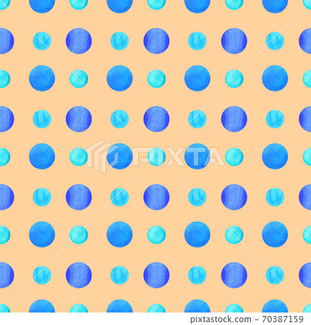 Blue polka dot seamless pattern watercolor... - Stock Illustration ...