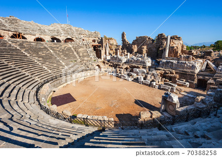 Theatre, Side ancient city, Turkey 70388258