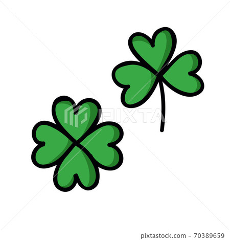 clover doodle icon, vector color line illustration clover doodle icon, vector color line illustration 70389659