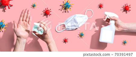 Prevent virus and germs Prevent virus and germs 70391497