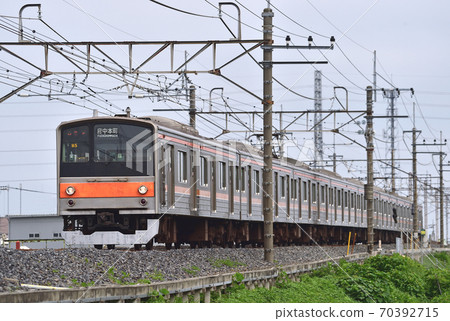 Musashino Line Minamikoshigaya-Higashikawaguchi JR East 205 Series 5000 Series M5 Unit (Kyoyo) Musashino Line Minamikoshigaya-Higashikawaguchi JR East 205 Series 5000 Series M5 Unit (Kyoyo) 70392715