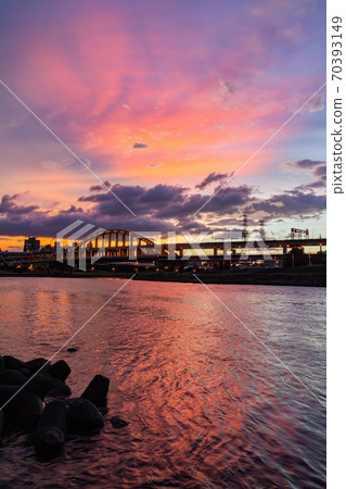 Twilight view of the beautiful First MacArthur Bridge Twilight view of the beautiful First MacArthur Bridge 70393149
