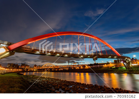 Twilight view of the beautiful Rainbow Bridge 70393162