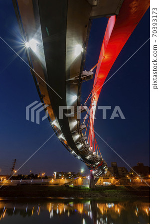 Twilight view of the beautiful Rainbow Bridge 70393173