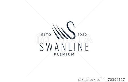 letter S or initial S for swan or goose line logo vector illustration design letter S or initial S for swan or goose line logo vector illustration design 70394117