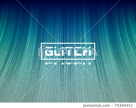 Glitch 3d lines. Stylized distortion with wave effect. Abstract futuristic banner. Cyberpunk background with pixel noise. Game backdrop template with color shapes. Vector illustration Glitch 3d lines. Stylized distortion with wave effect. Abstract futuristic banner. Cyberpunk background with pixel noise. Game backdrop template with color shapes. Vector illustration 70394452