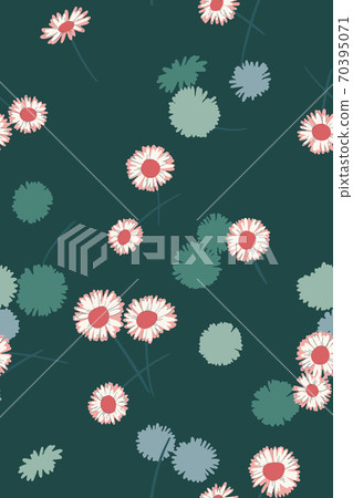 Ditsy floral background. Daisy flowers. 70395071