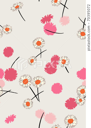Ditsy floral background. Daisy flowers. Ditsy floral background. Daisy flowers. 70395072
