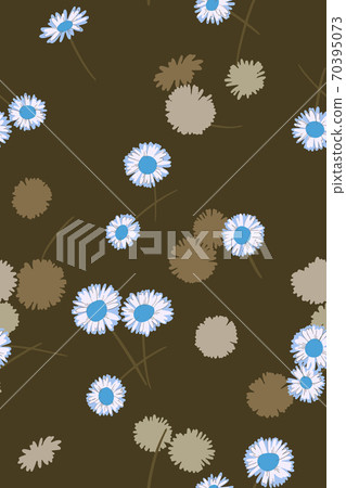 Ditsy floral background. Daisy flowers. 70395073