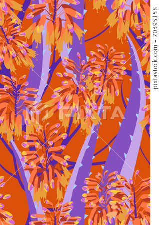 Botanical background. Vector seamless pattern with flowers. Botanical background. Vector seamless pattern with flowers. 70395158