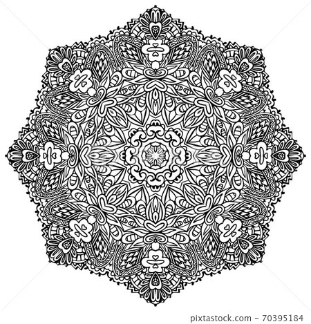 Coloring book page for adults. Detailed Vector art. Anti stress therapy. 70395184