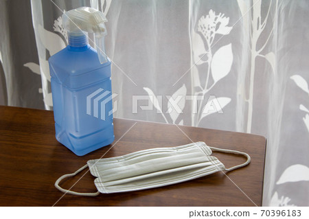 Disinfectant and 3D mask 70396183