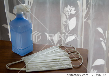 Disinfectant and 3D mask 70396184