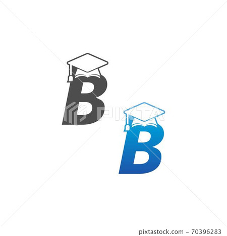 Letter B Graduation Cap Concept Design - Stock Illustration [70396283 ...