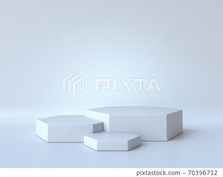 White hexagons stage 3D White hexagons stage 3D 70396712